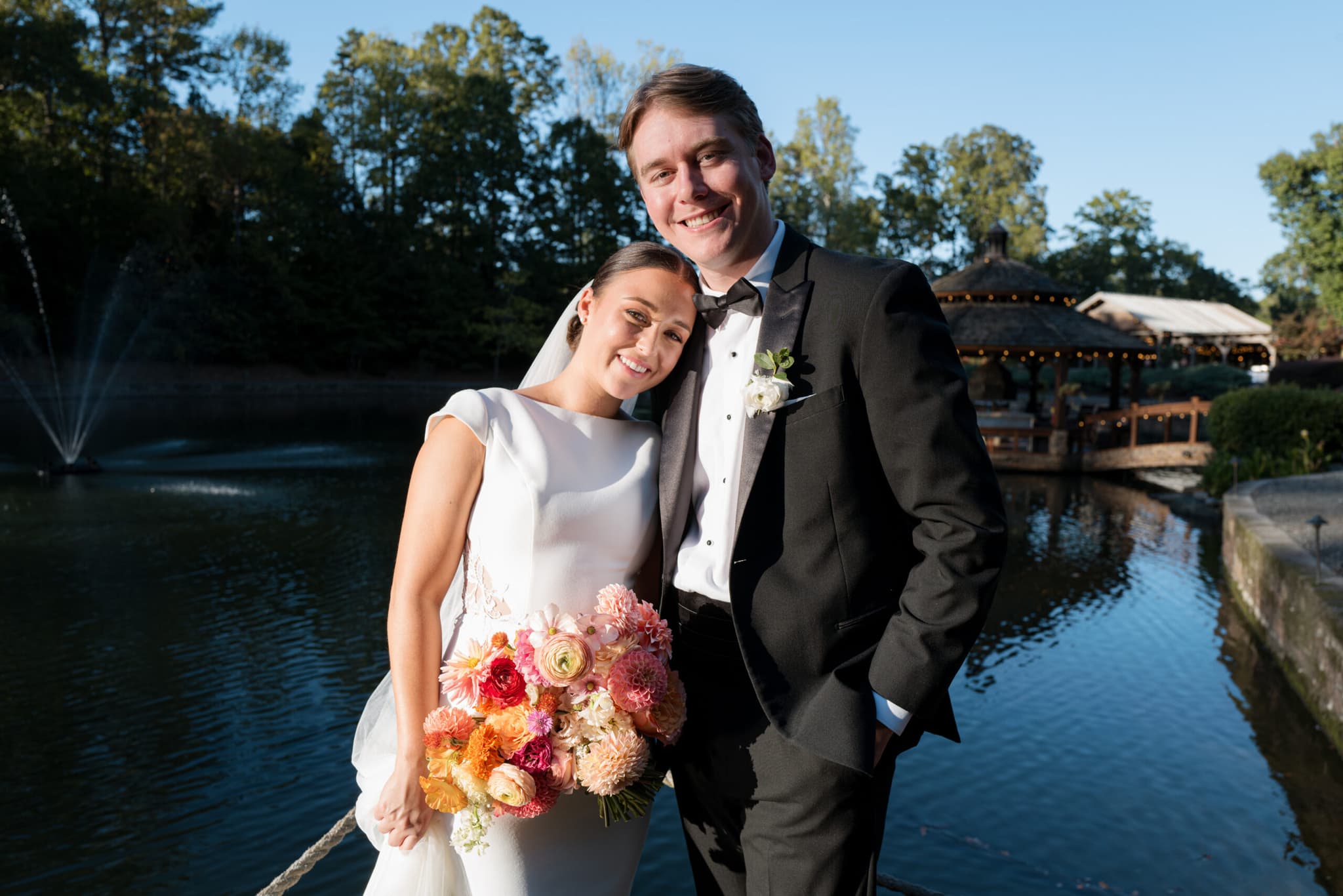 Intimate couple portrait in formal attire