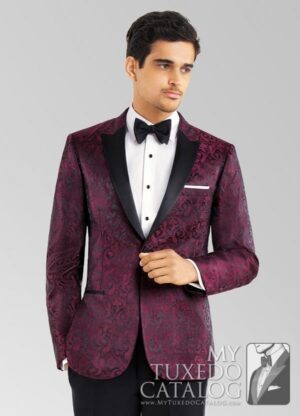 Burgundy Paisley 'Chase' Tuxedo