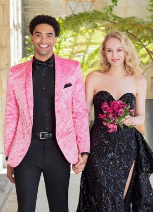 Hot Pink Paisley 'Aries' Tuxedo