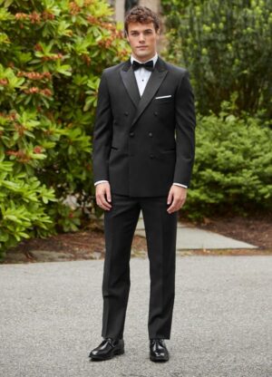 Black 'Scott' Double-Breasted Tuxedo